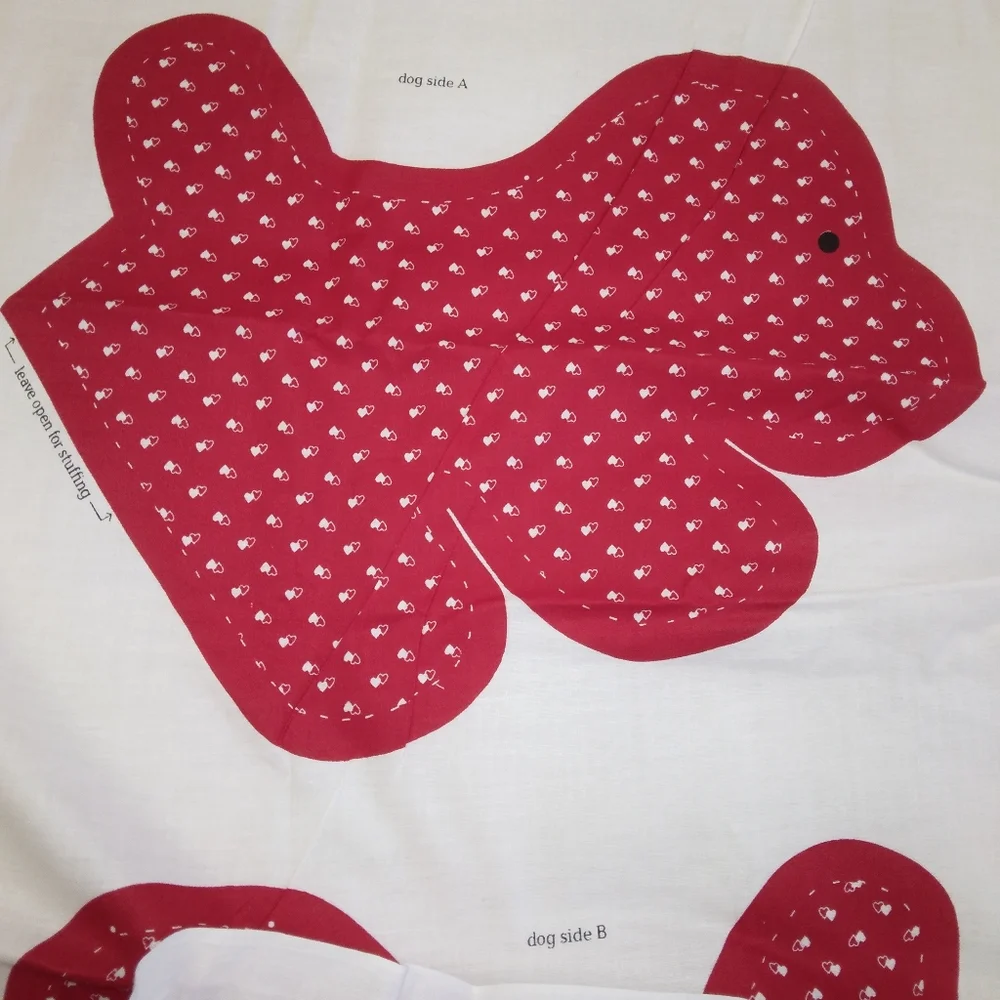 FABRIC Puppy Love Cut-n-Sew Soft Sculpture Panel